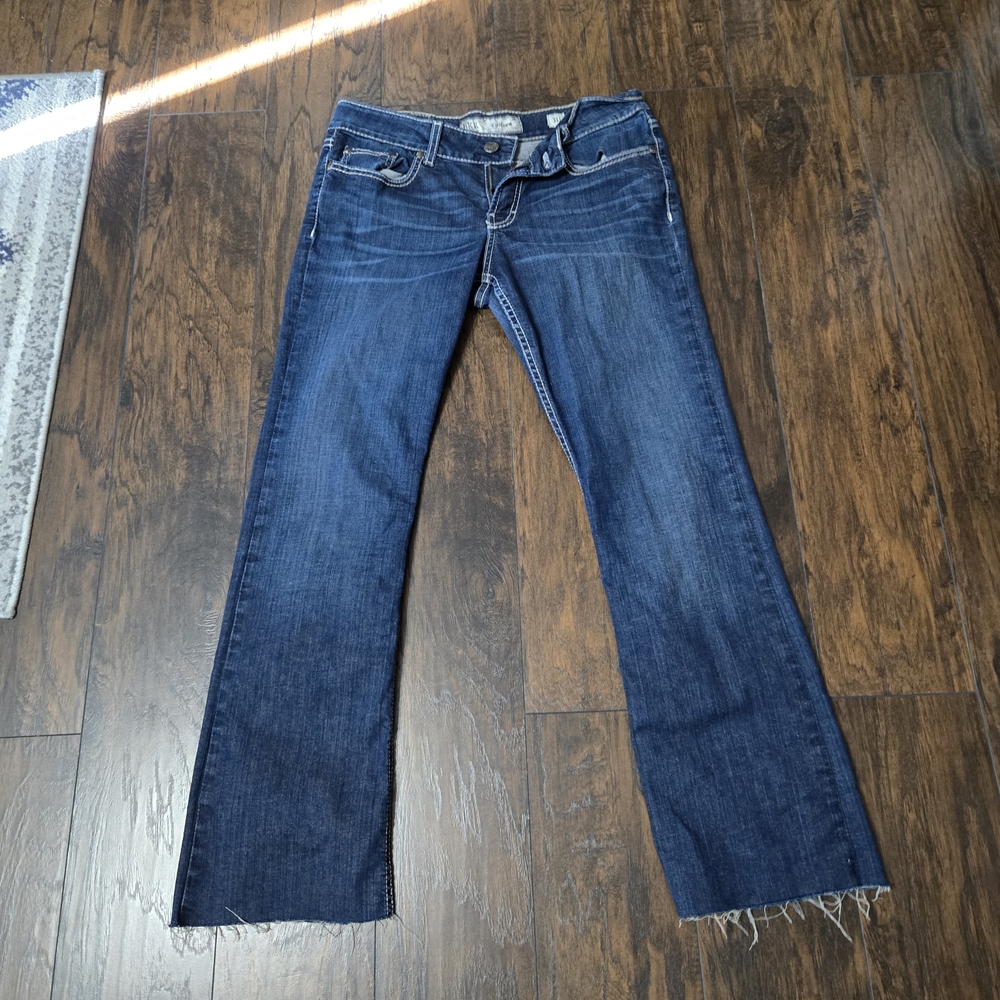 Buckle Dark Blue Boot Cut Jeans